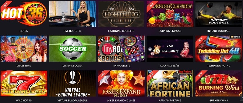 Premier Bet Casino játékok